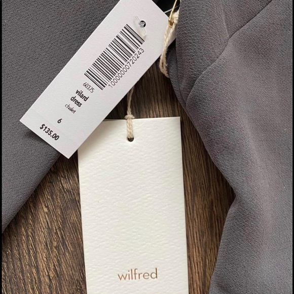ARITZIA WILFRED VILARD DRESS Grey long sleeve - brand new with tags! - Picture 9 of 9